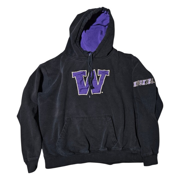 Campus Heritage Other - Washington Huskies Hoodie Mens Large Sweater Black Purple Vintage Sweatshirt